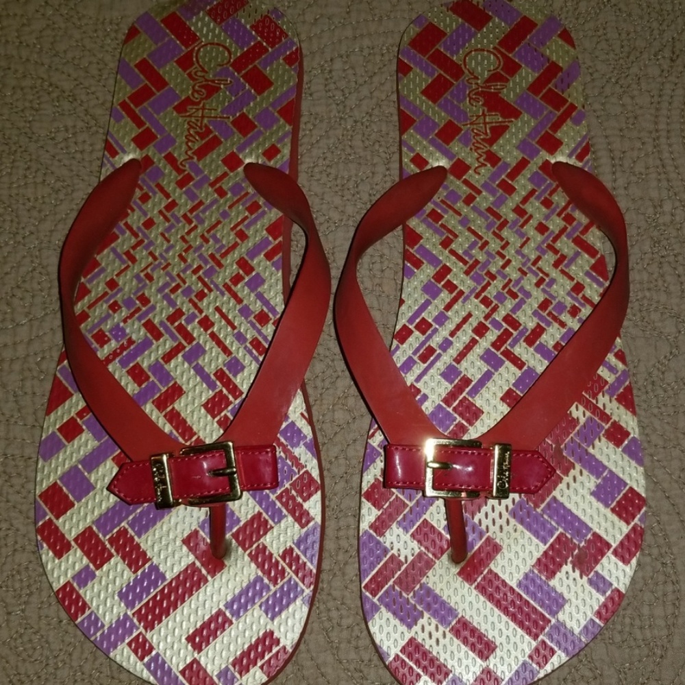 Cole Haan flip flops like new sz 10